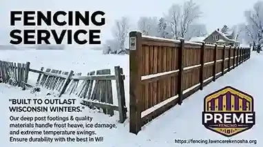 Professional fencing installation in Wisconsin winter conditions